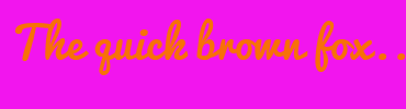 Image with Font Color F87008 and Background Color F215EE